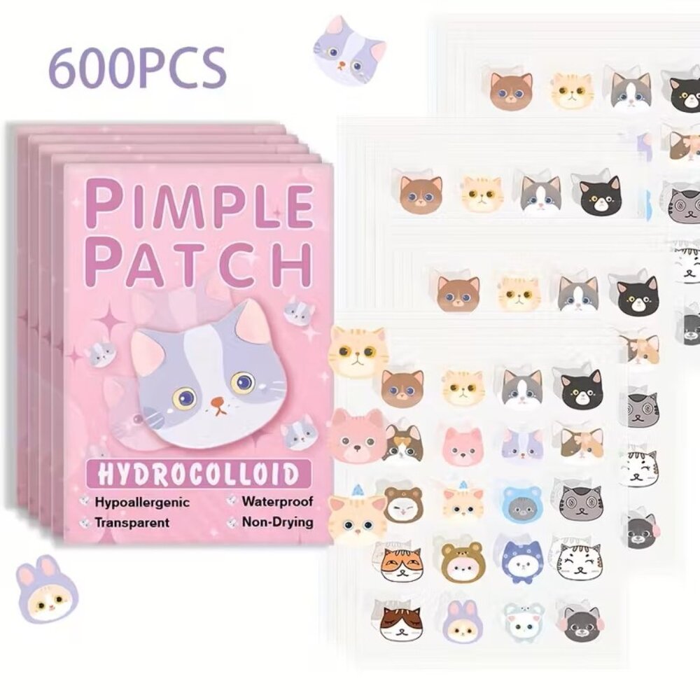 600 Cat Face Shape Pimple Patches Z240